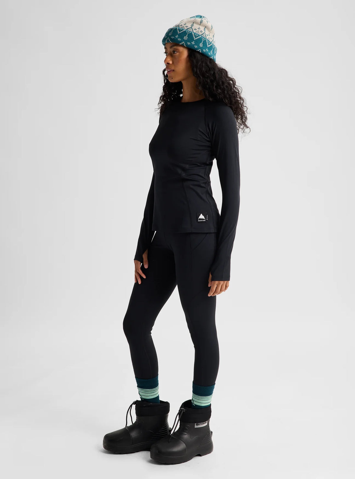 Burton Women's Lightweight Base Layer Crewneck True Black