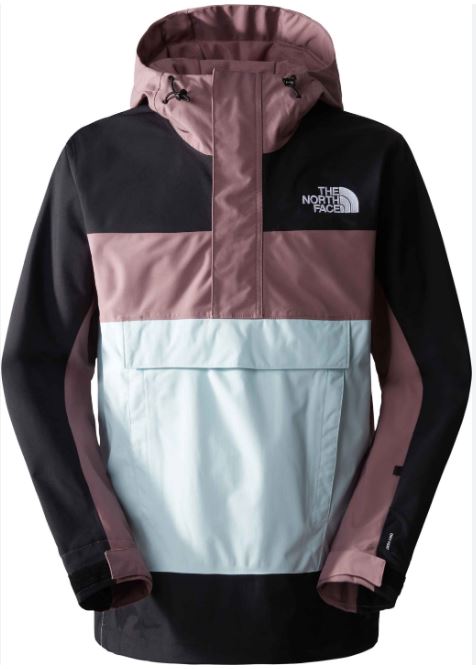 North Face Mens Driftview Anorak Jacket Icecap Blue/Fawn Grey