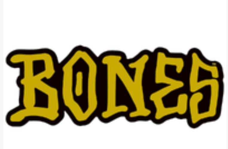 Bones Logo Sticker Gold Black 5”