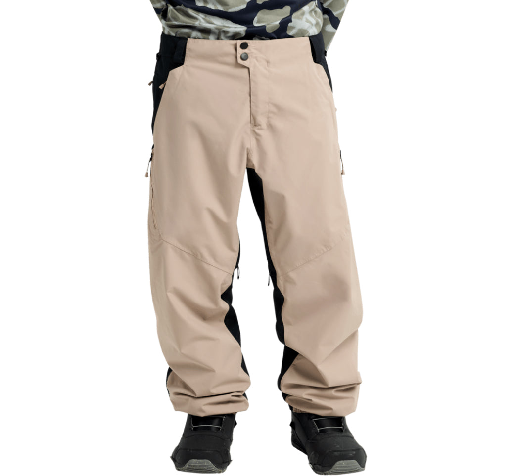 Burton Mens Reserve 2L Relaxed Pants Summit Taupe/True Black