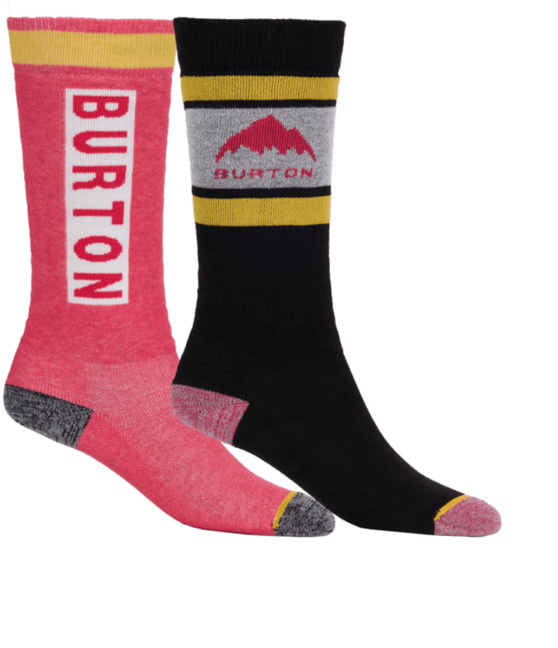 Burton Kid’s Weekend Midweight 2PK Socks Azalea Pink