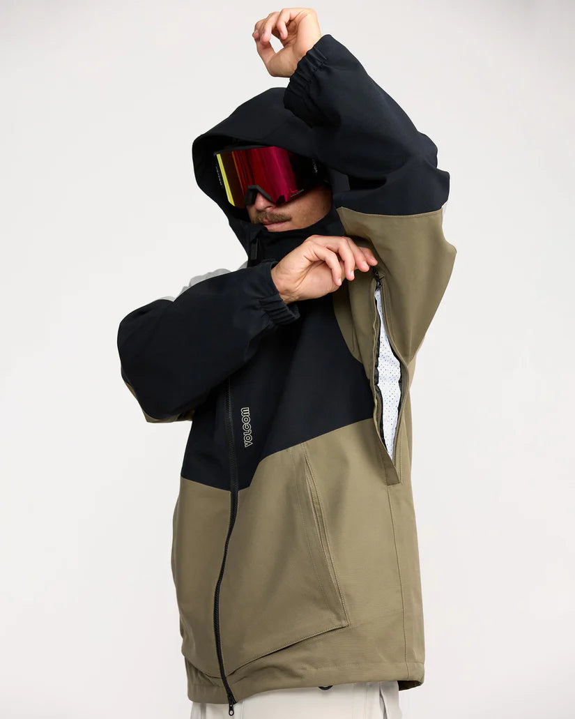 Volcom Men’s Brighton Full Zip Jacket Military