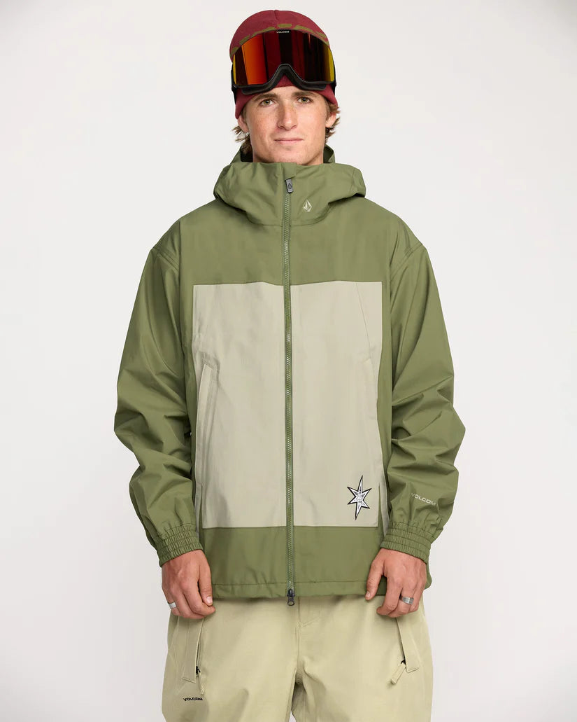 Volcom Men’s Arthur 3L Jacket Dark Olive
