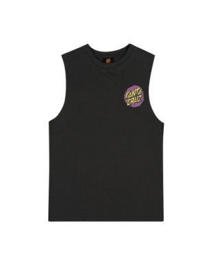Santa Cruz Boys Meek Scratched Slasher Muscle Tee Onyx