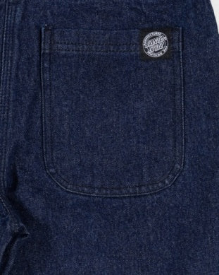 Santa Cruz Boys Eyegore Jean Short Rinsed Indigo