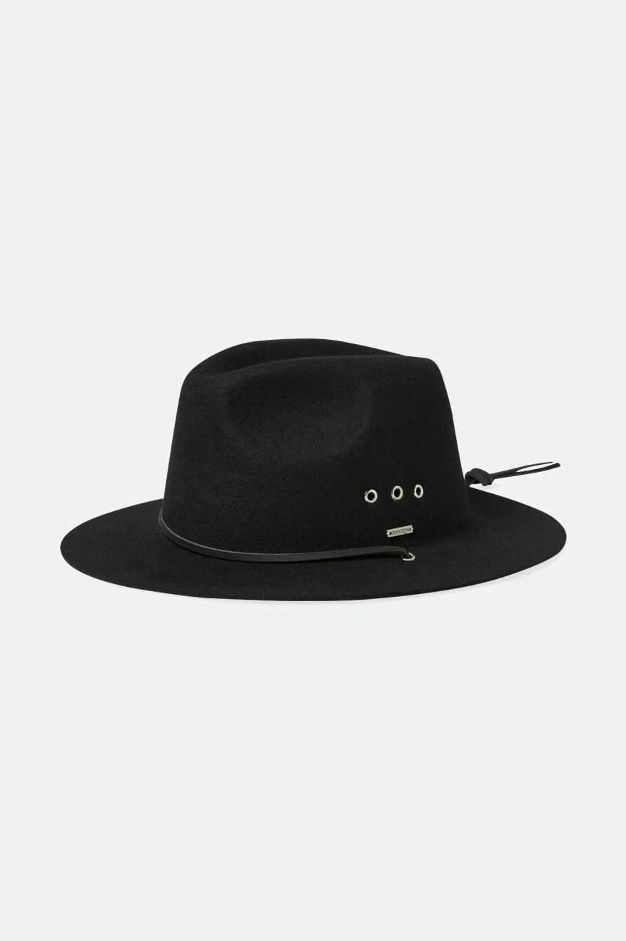 Brixton Wesley WTHR Gaurd Packable Fedora black