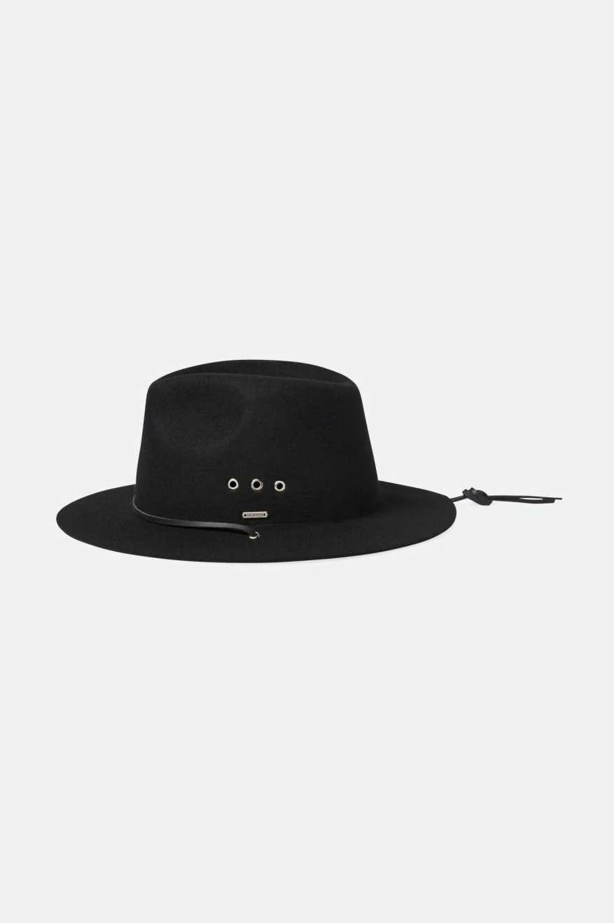 Brixton Wesley WTHR Gaurd Packable Fedora black