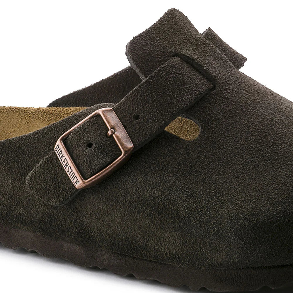 Birkenstock Boston Mocca Suede Leather Clog