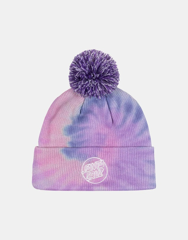 Santa Cruz Opus Dot Bobble Beanie Pink Tie Dye