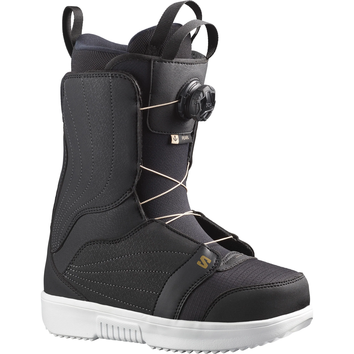 Salomon Women’s Pearl BOA Snowboard Boots Black/White/Gold