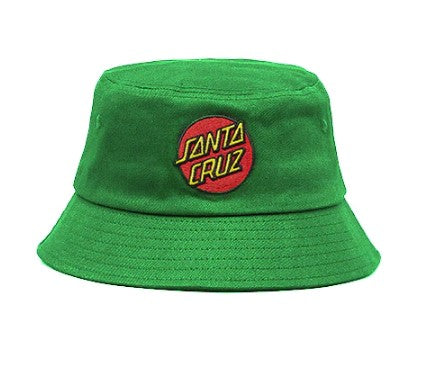Santa Cruz Classic Dot Patch Youth Bucket Hat Green