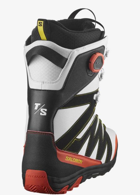 Salomon Unisex X Approach SJ BOA Snowboard Boots White/Cherry/Tomato