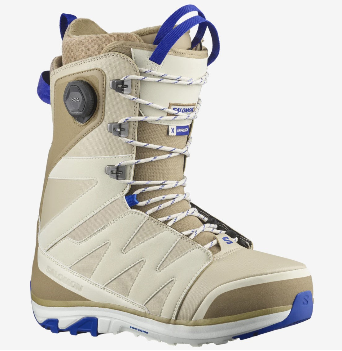 Salomon Unisex X Approach SJ BOA Snowboard Boots Desert/Almond Milk/Surf The Web