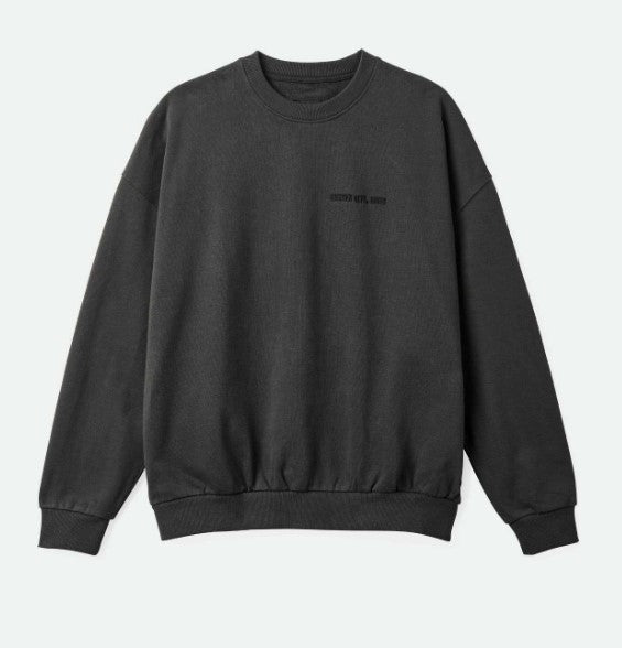 Brixton Embroidered Heavy Weight Crew Washed Black