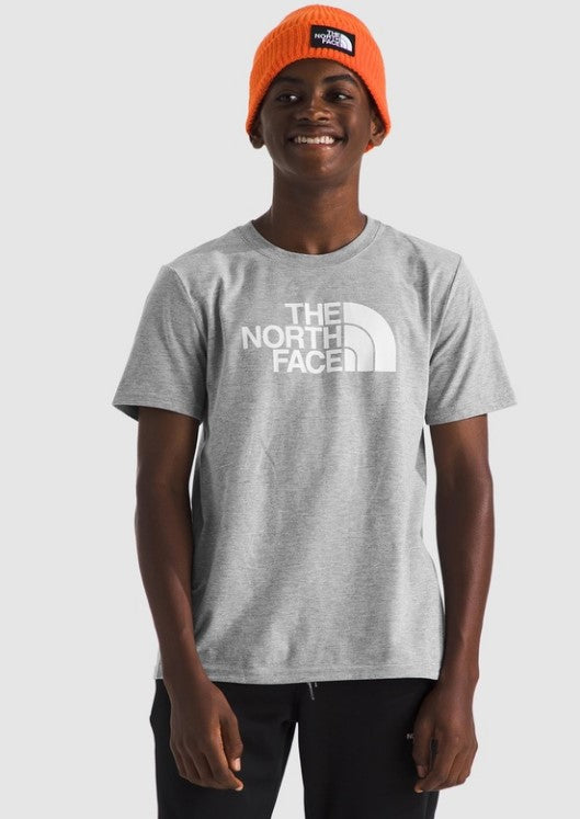 North Face Teen Halfdome SS Graphic Tee Light Grey Heather