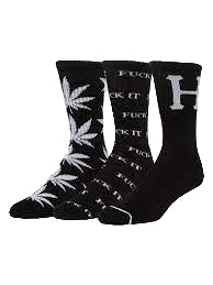 HUF Variety 3-Pack Socks Black/White