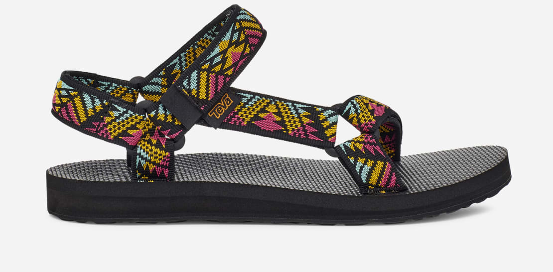Teva Womens Original Universal Black/Boomerang Pink Sandals