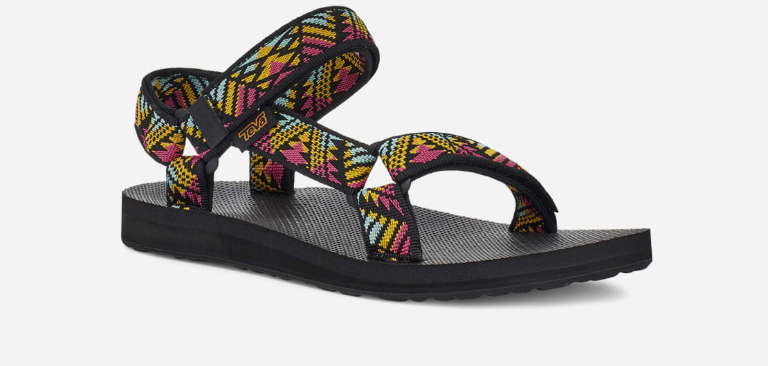 Teva Womens Original Universal Black/Boomerang Pink Sandals