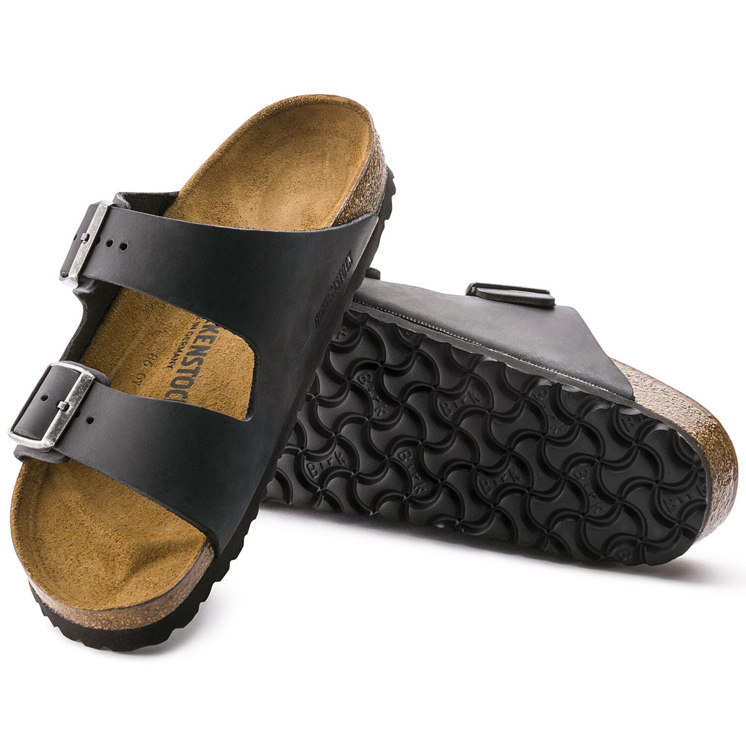 Birkenstock Arizona Black Oiled Leather Sandals