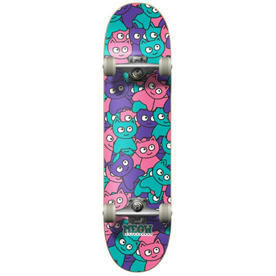 Meow Sticker Pile Skateboard Complete 7.75”