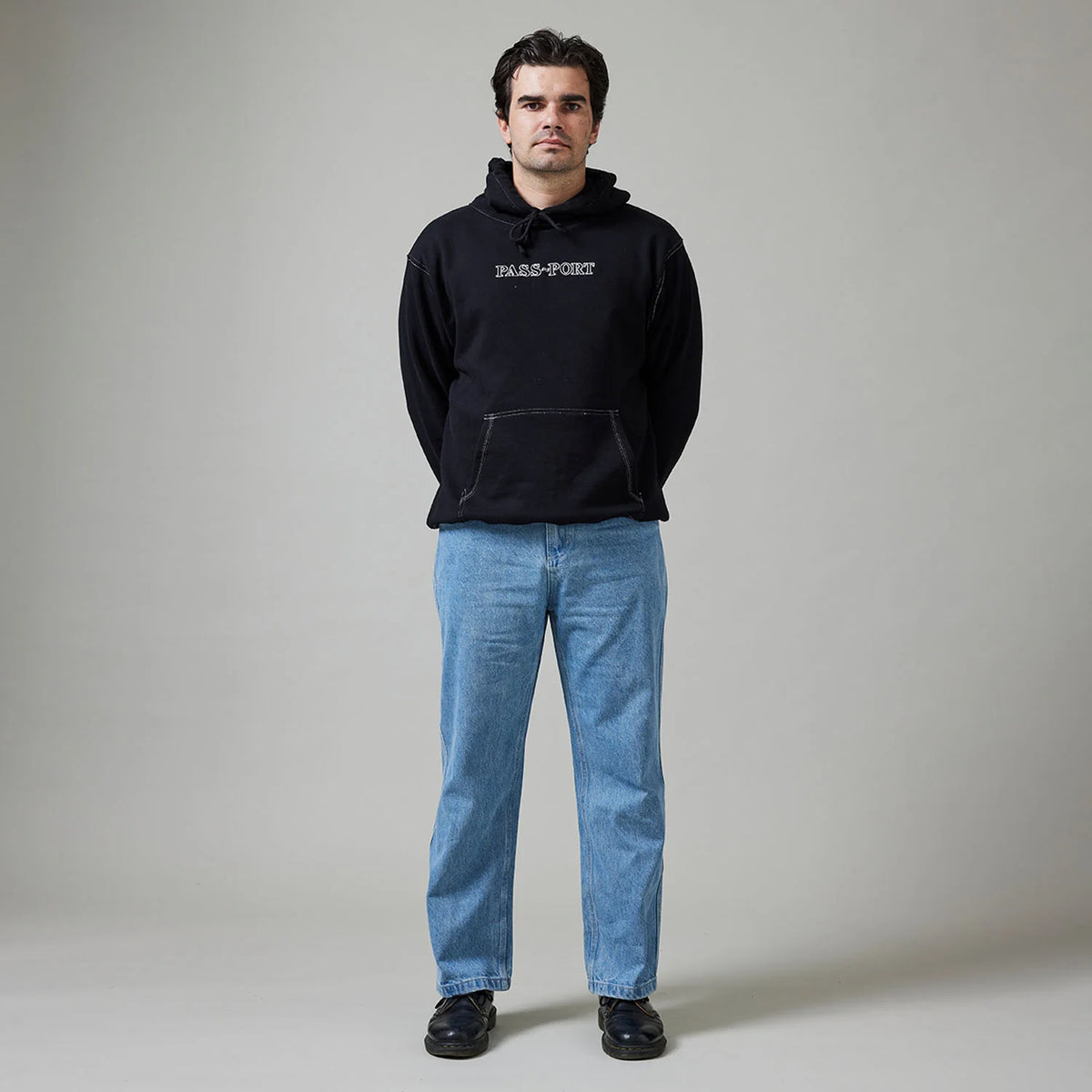 PASS~PORT (R41) Workers Club Denim Jean Washed Light Indigo
