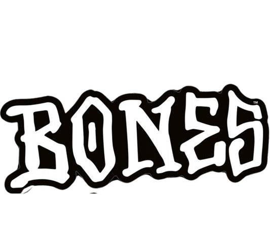 Bones Logo Sticker White Black 5”