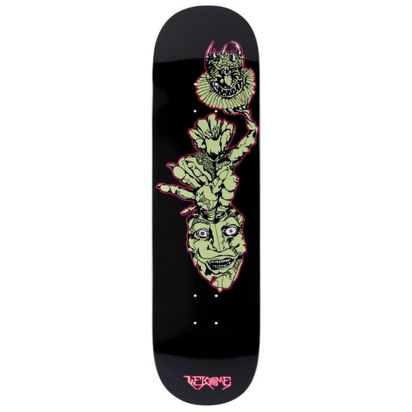 Welcome Intruder on Evil Twin Black Skateboard Deck