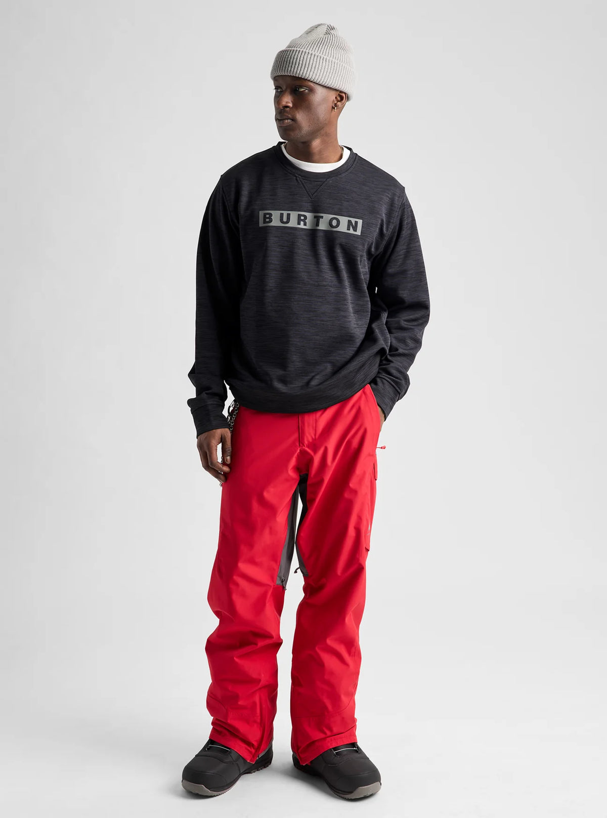 Burton Men's Oak Crewneck Pullover True Black Heather