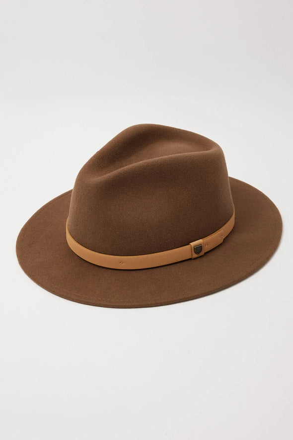 Brixton Messer Packable Fedora Desert Palm