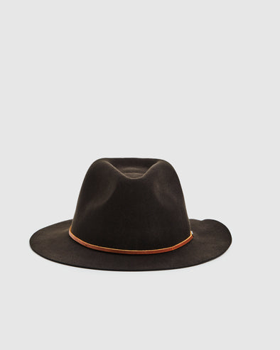 Brixton Wesley Fedora Deep Brown