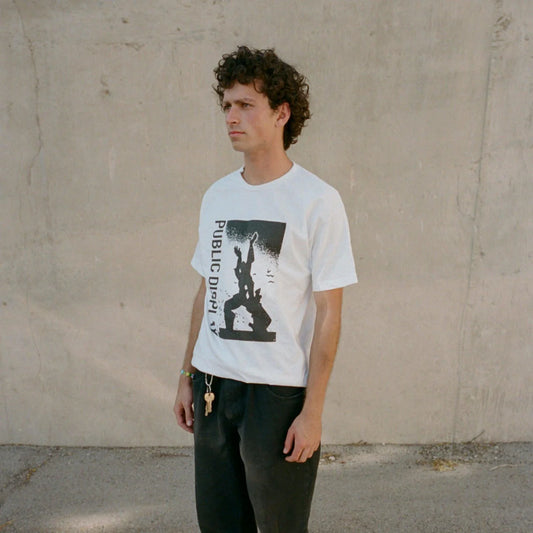 Public Display Tee White