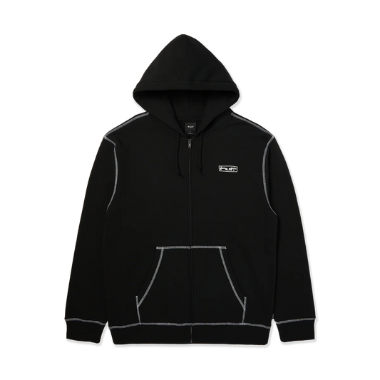 HUF Stretch Full-zip Hoodie Black