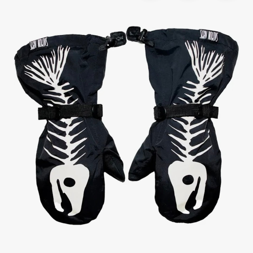 Salmon Arms Overmitt Bones Black White