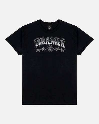 Thrasher Barbed Wire Tee Black