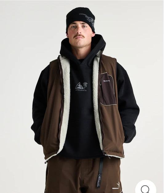 Yuki Threads Mobbin Reversible Vest Chocolate