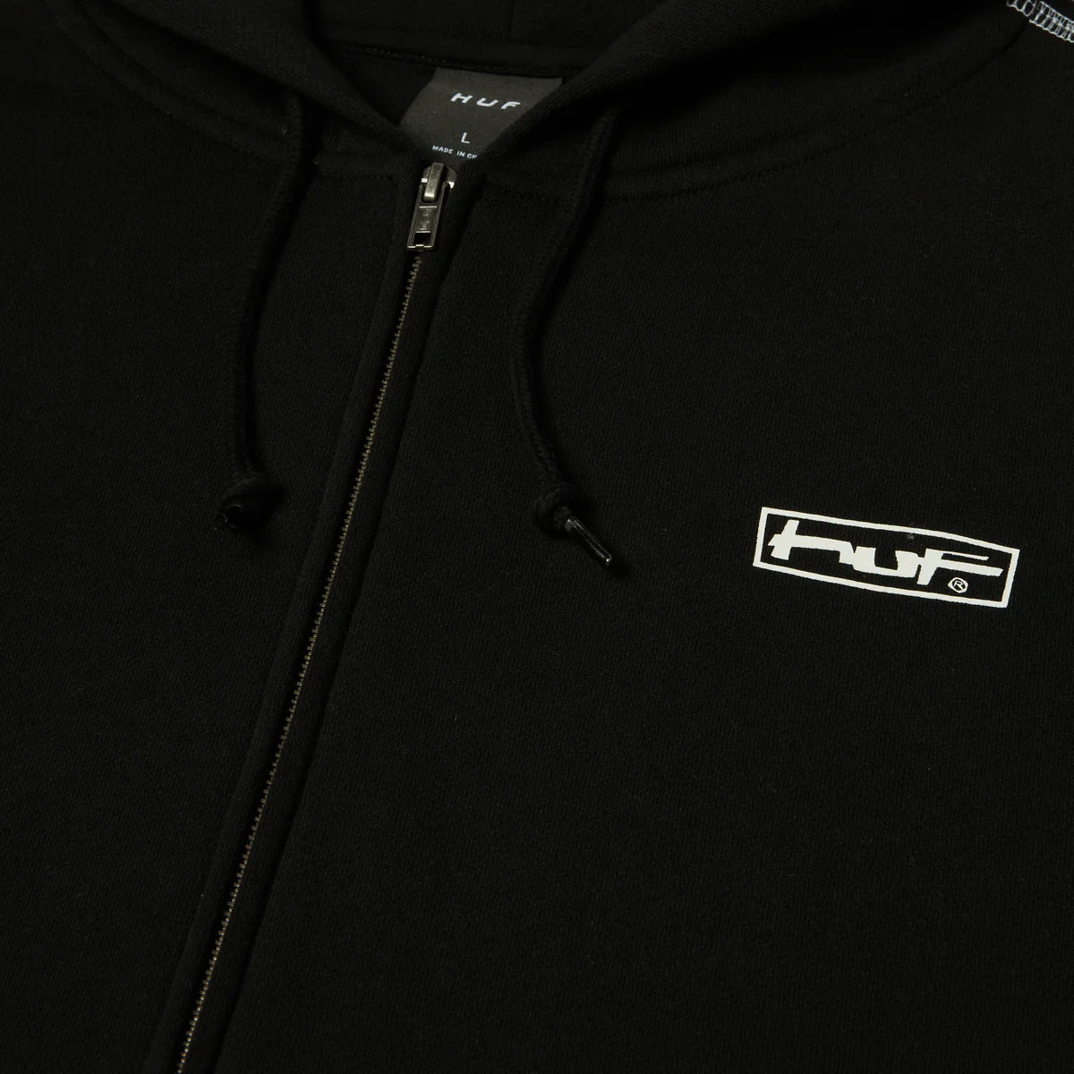 HUF Stretch Full-zip Hoodie Black