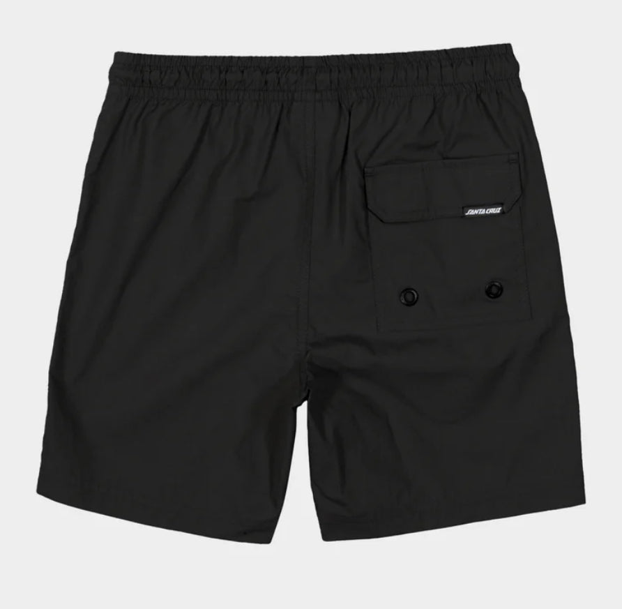 Santa Cruz Boys MFG Cruzier Solid Beach Short Black
