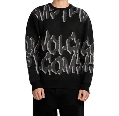 Volcom Mens Stone Jacquard Sweater Black