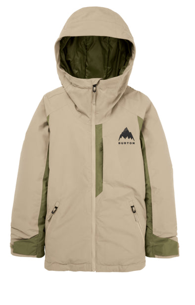 Burton Kids’ Hillslope 2L Jacket Summit Taupe/Forest Moss 2025