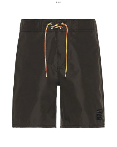 Brixton Vintage Nylon Trunk Shorts Washed Black