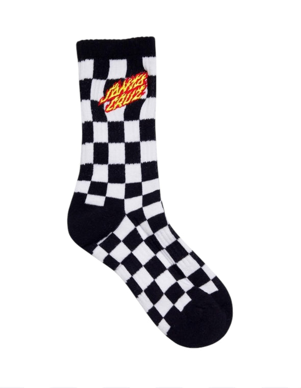 Santa Cruz Boys Flaming Stack Crew Sock 2 Pack