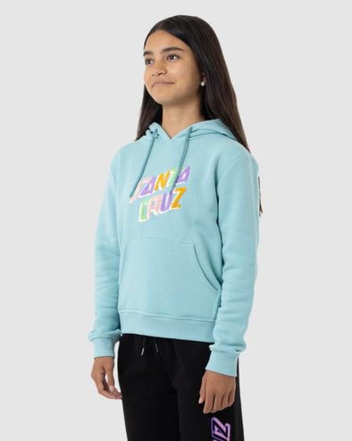 Santa Cruz Spirit Stack Strip Front Hoodie Turquoise