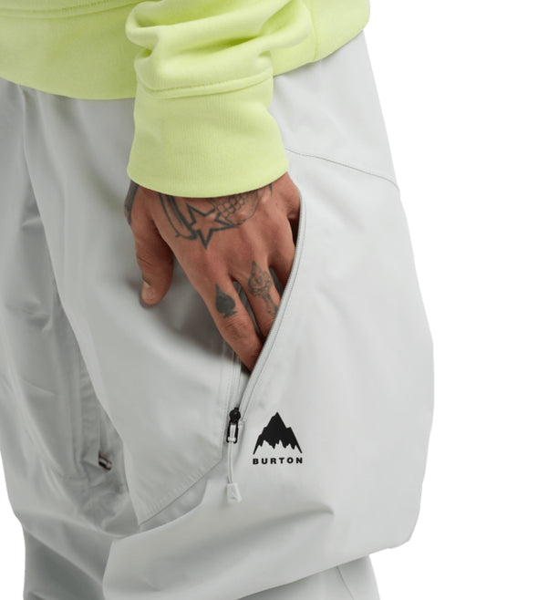 Burton Mens Reserve 2L Relaxed Pants Gray Cloud 2026