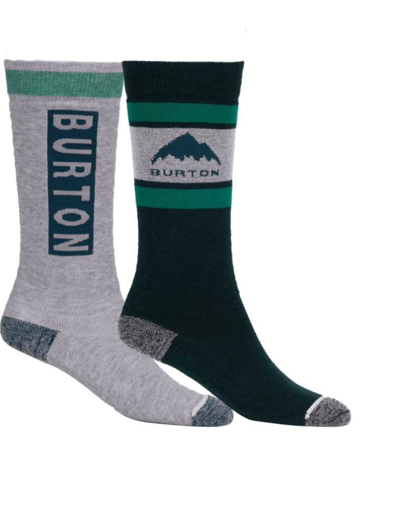 Burton Kid’s Weekend Midweight Socks 2PK Deep Emerald