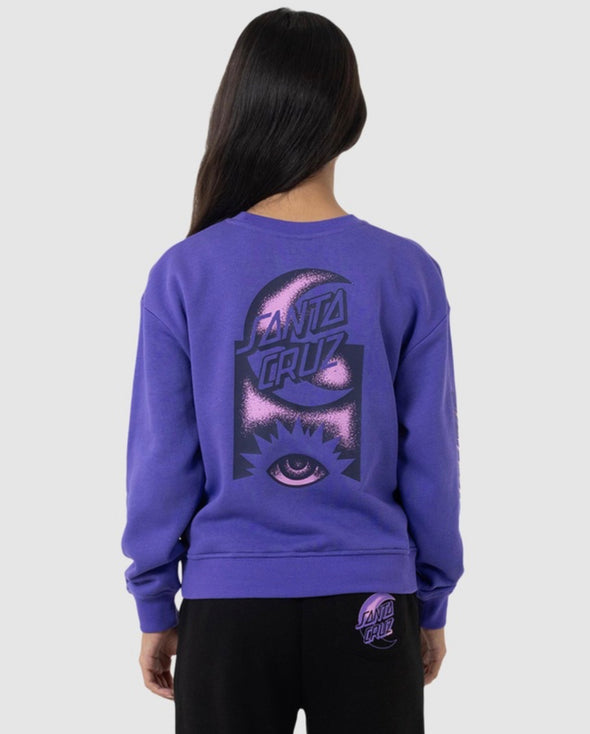 Santa Cruz Seeing Moon Dot Chest Sweater Iris