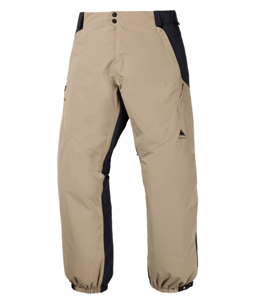Burton Mens Reserve 2L Relaxed Pants Summit Taupe/True Black