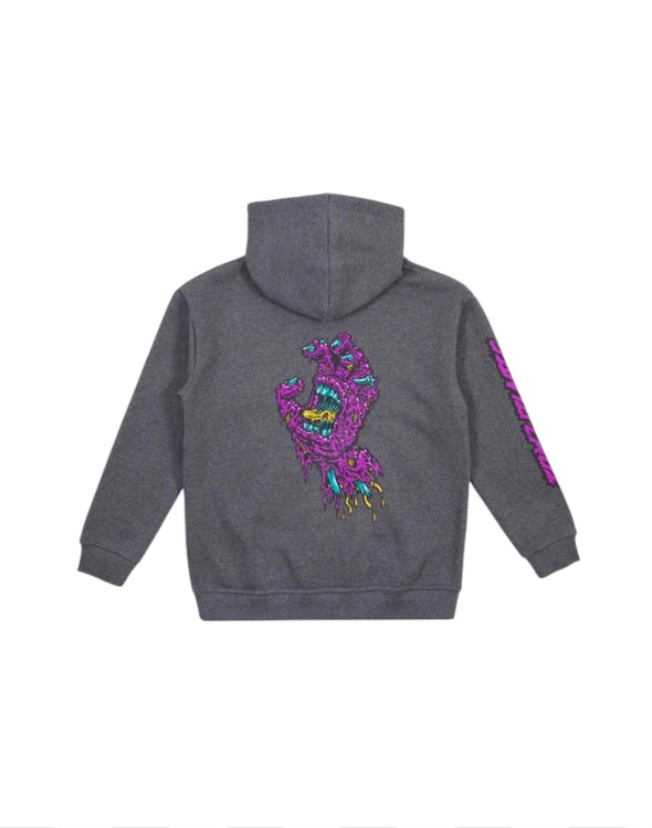 Santa Cruz Youth Decaying Hand Hoodie Grey Marle