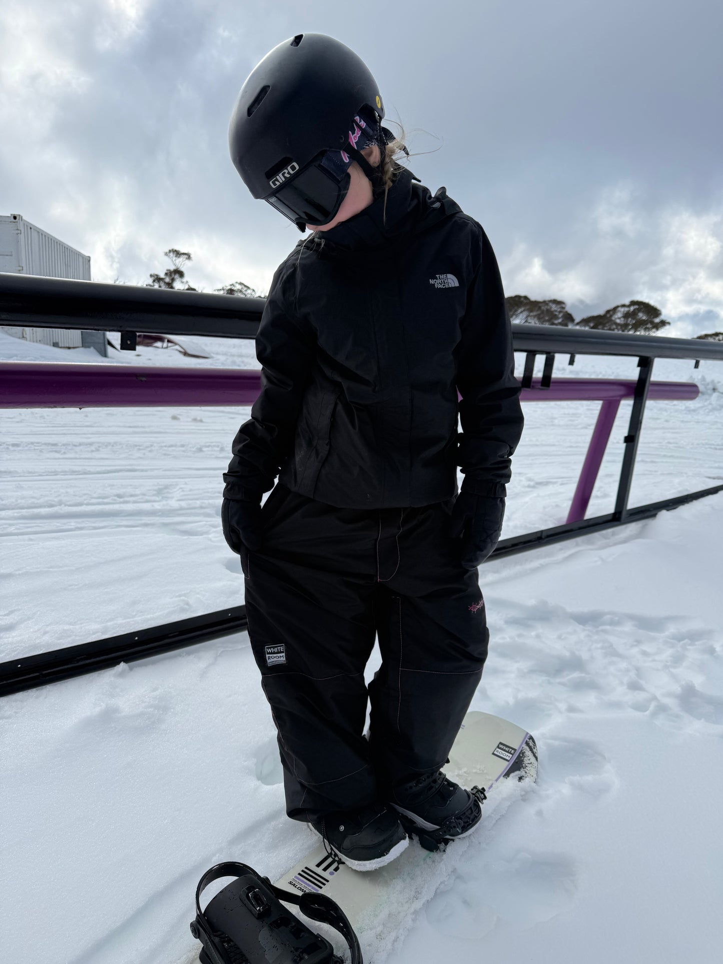 Whiteroom x Amigoz Barbed Heart Carpenter Snow Pants Black Pink
