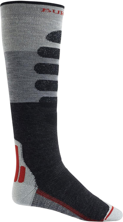 Burton Men’s Performance Midweight Socks Gray Heather Block