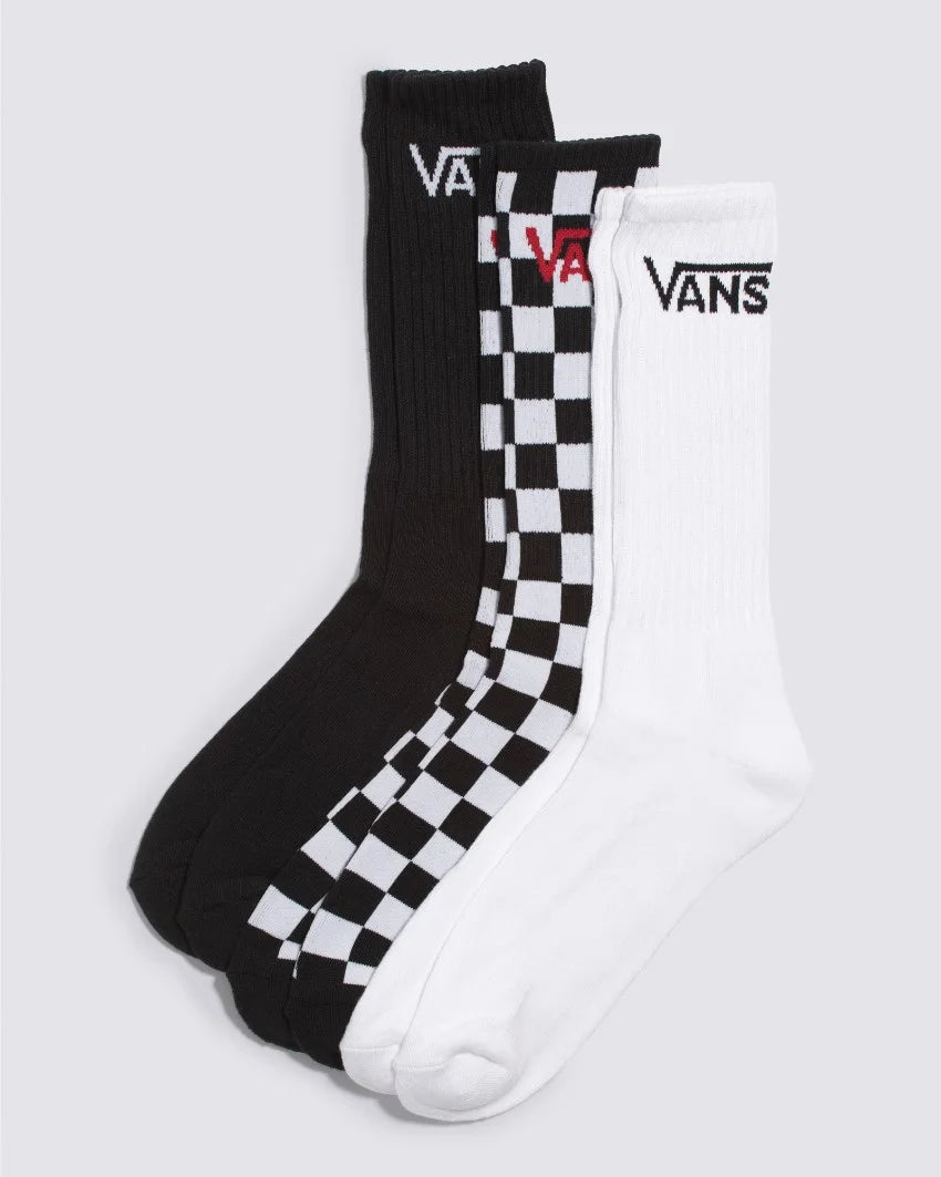 Vans Classic Crew Checkerboard 3 Pack Socks